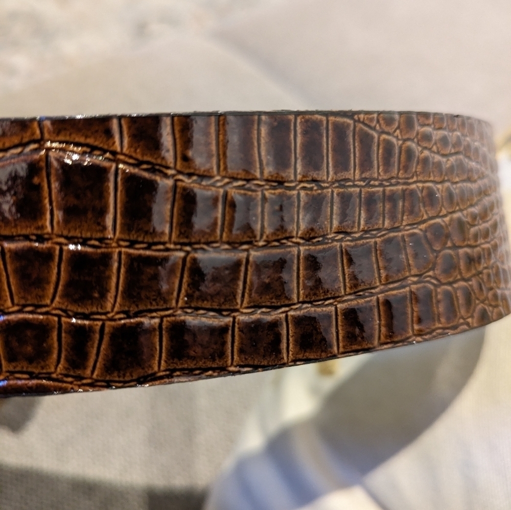 Berge belt genuine leather size S color brown made in Italy - Picture 3 of 11